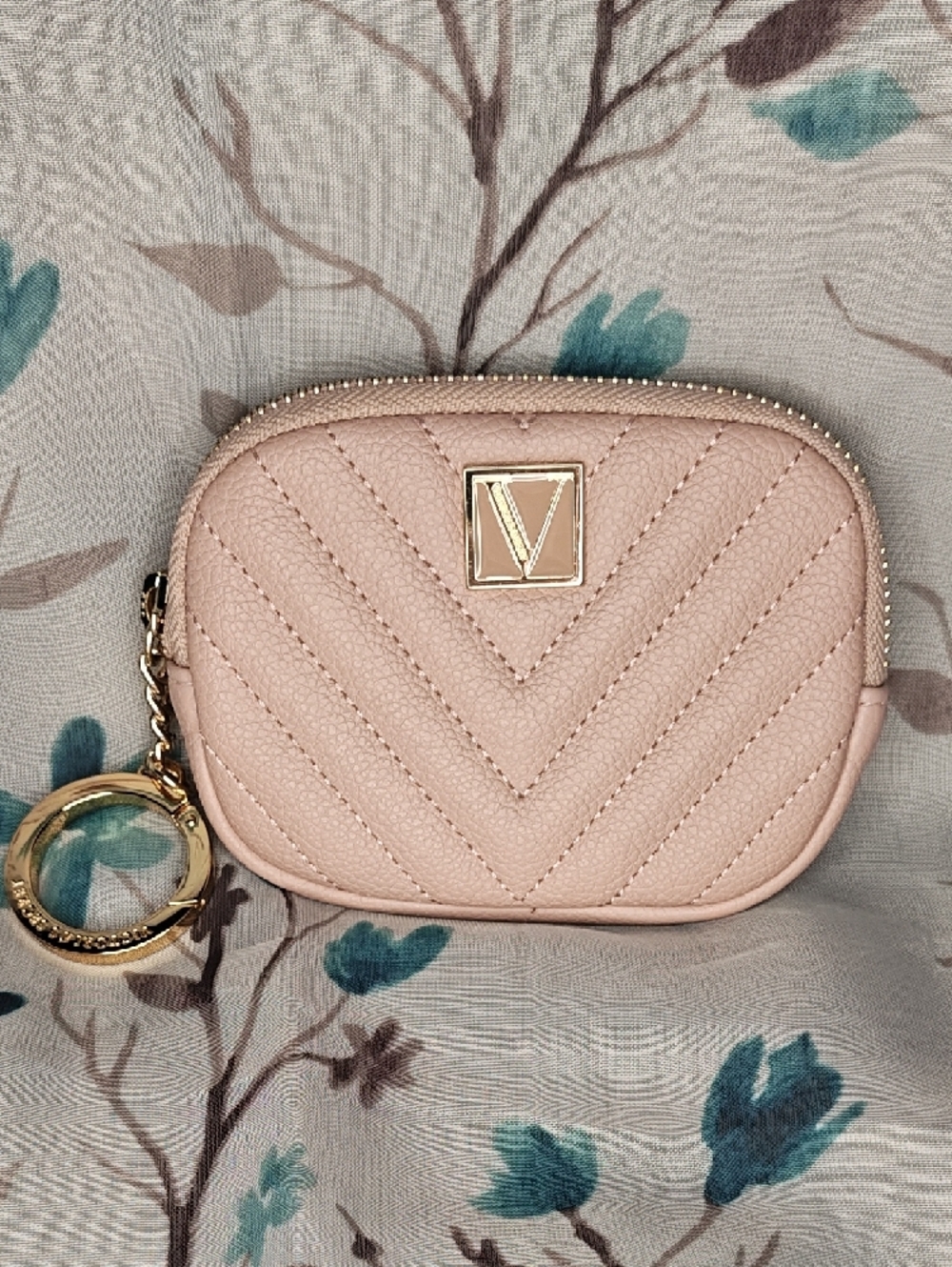 Pink Victoria Secret Keychain Coin/Card Pouch